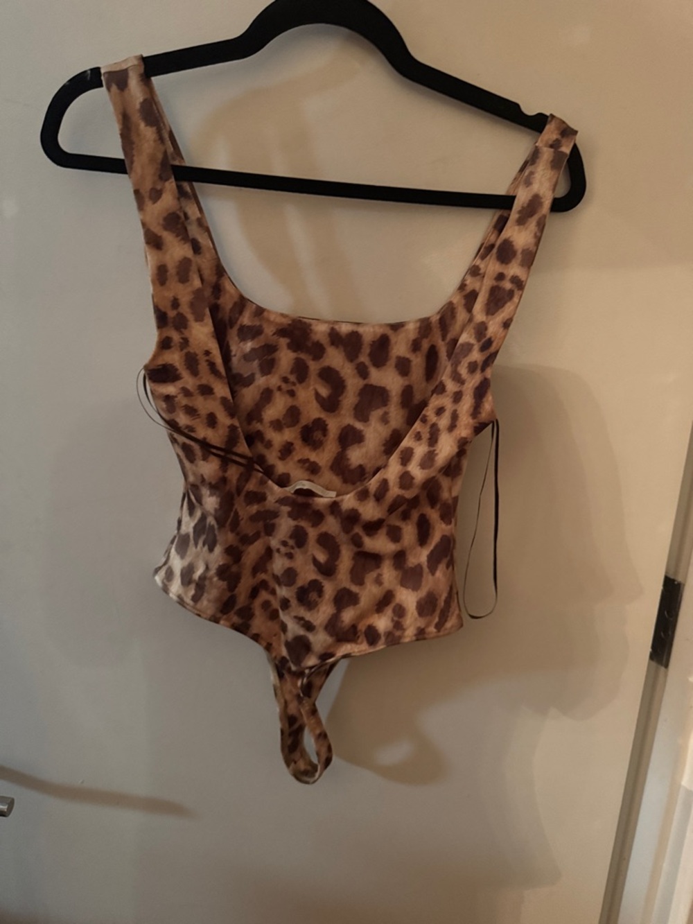Zara Square Nexk Leopard Print Bodysuit - Picture 10 of 10